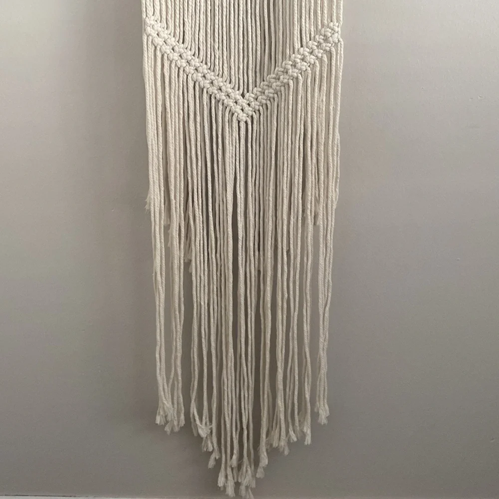 90’s macrame table runner or wall decor
